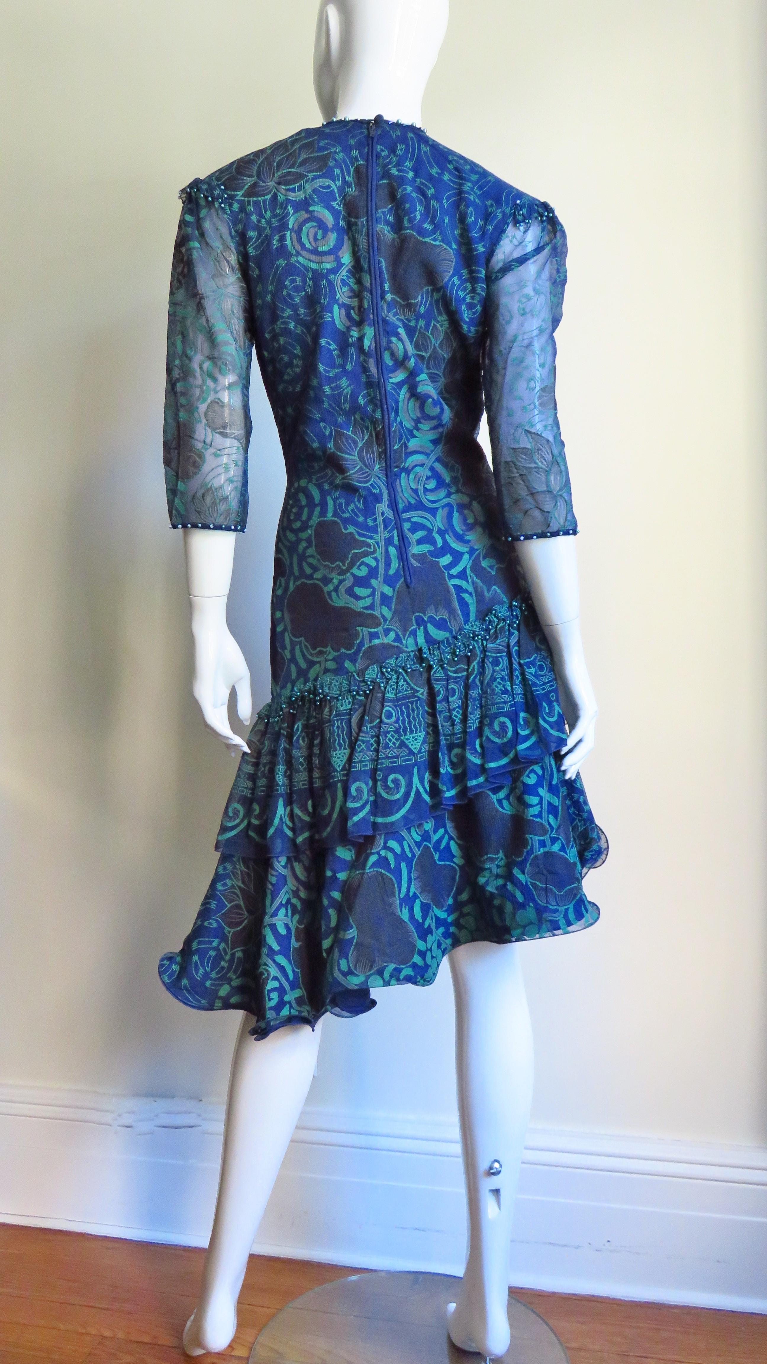 Zandra Rhodes Batique Print Silk Dress 4