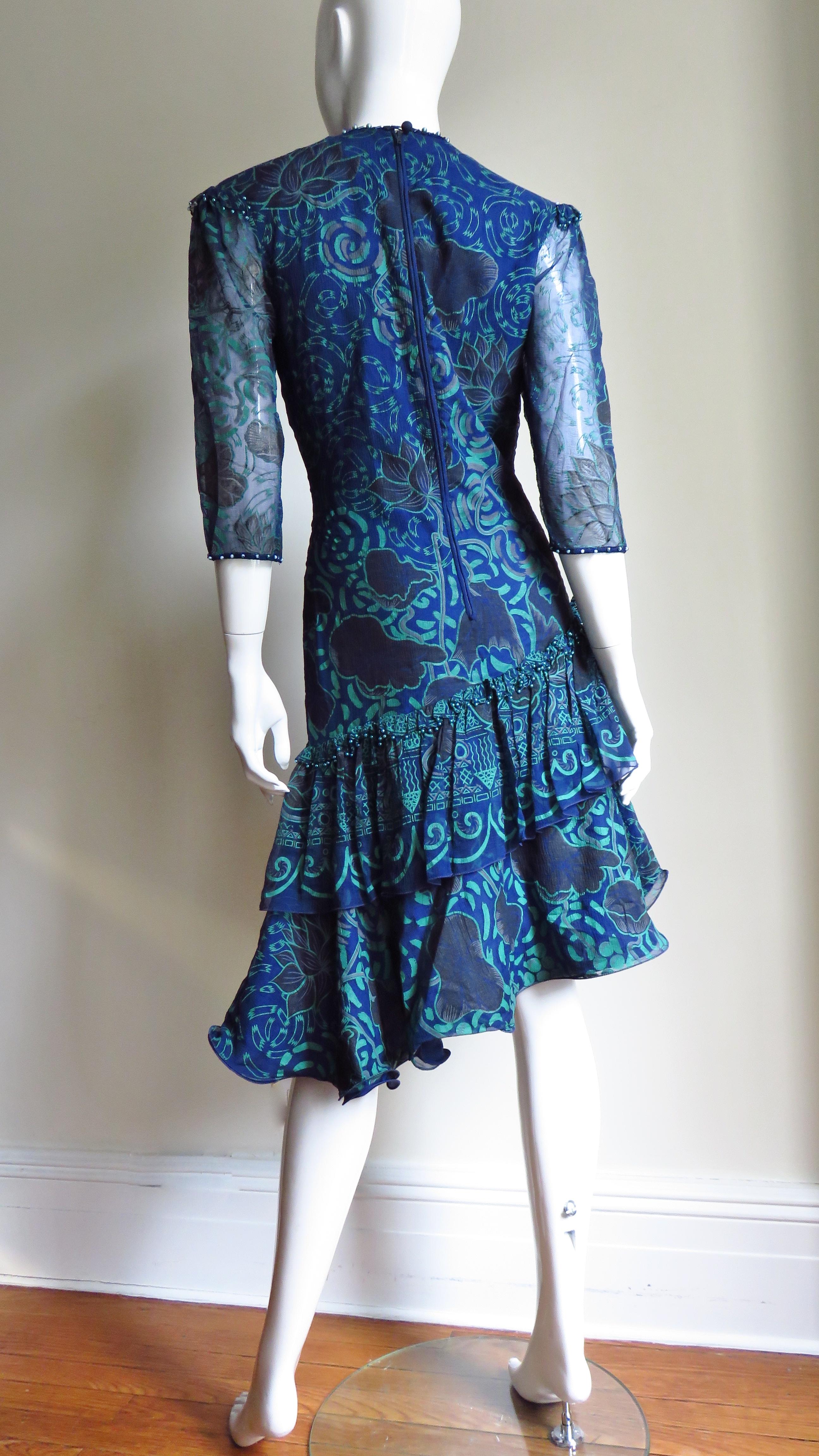 Zandra Rhodes Batique Print Silk Dress 7