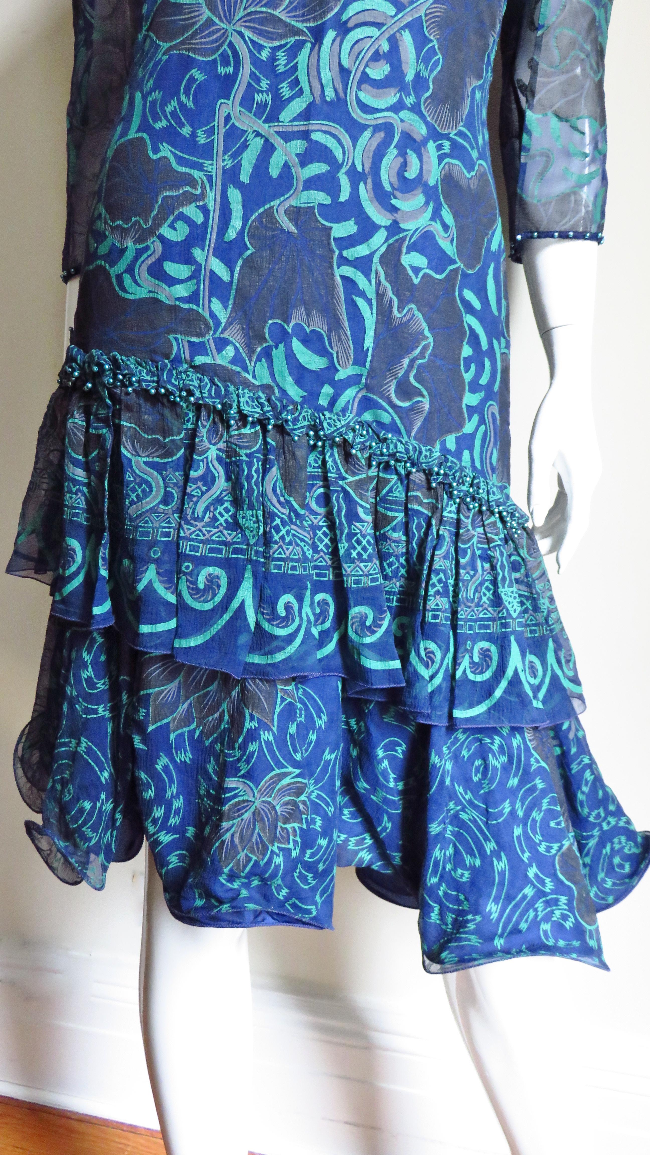 Zandra Rhodes Batique Print Silk Dress 1