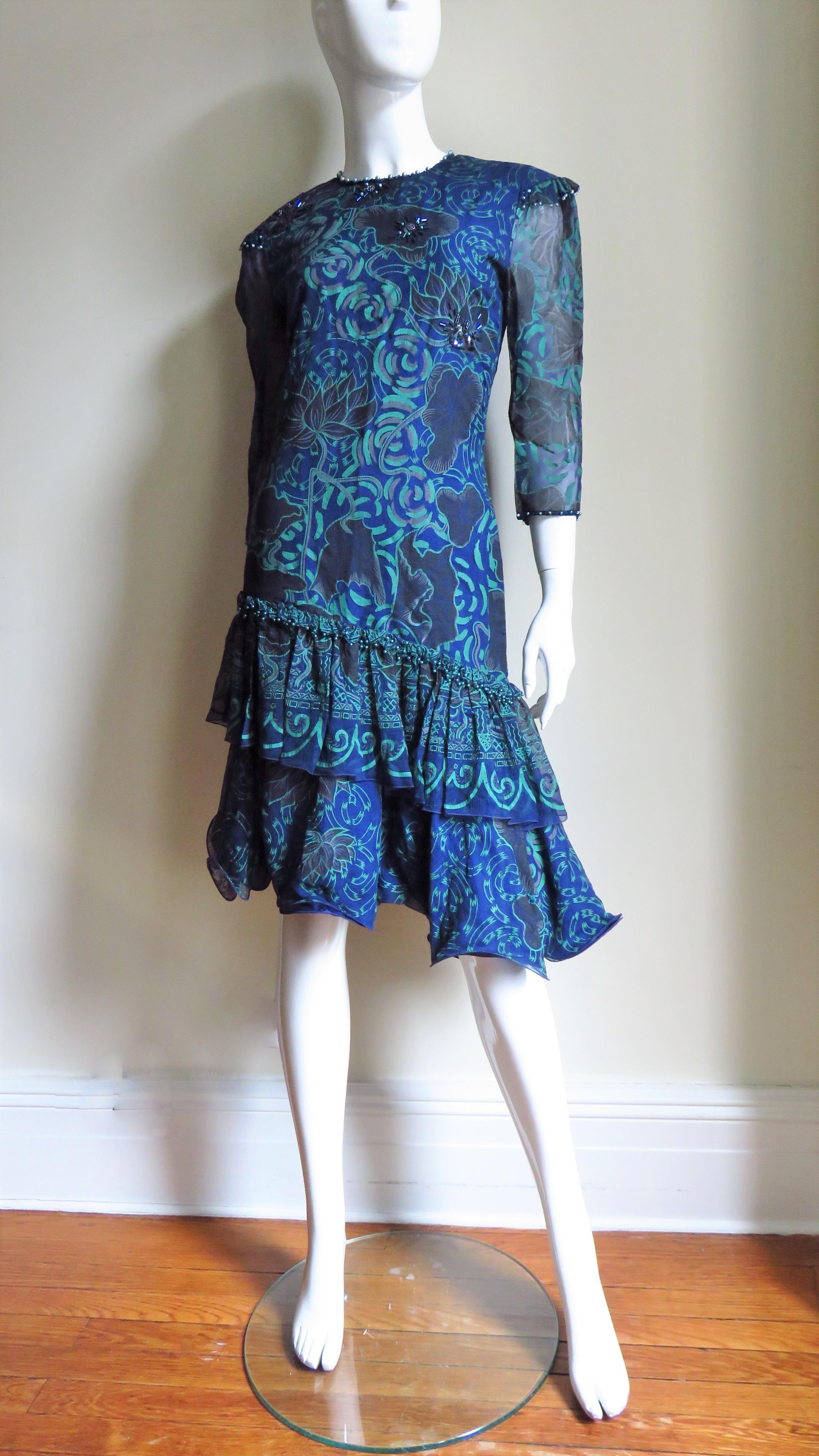 Zandra Rhodes Batique Print Silk Dress 2