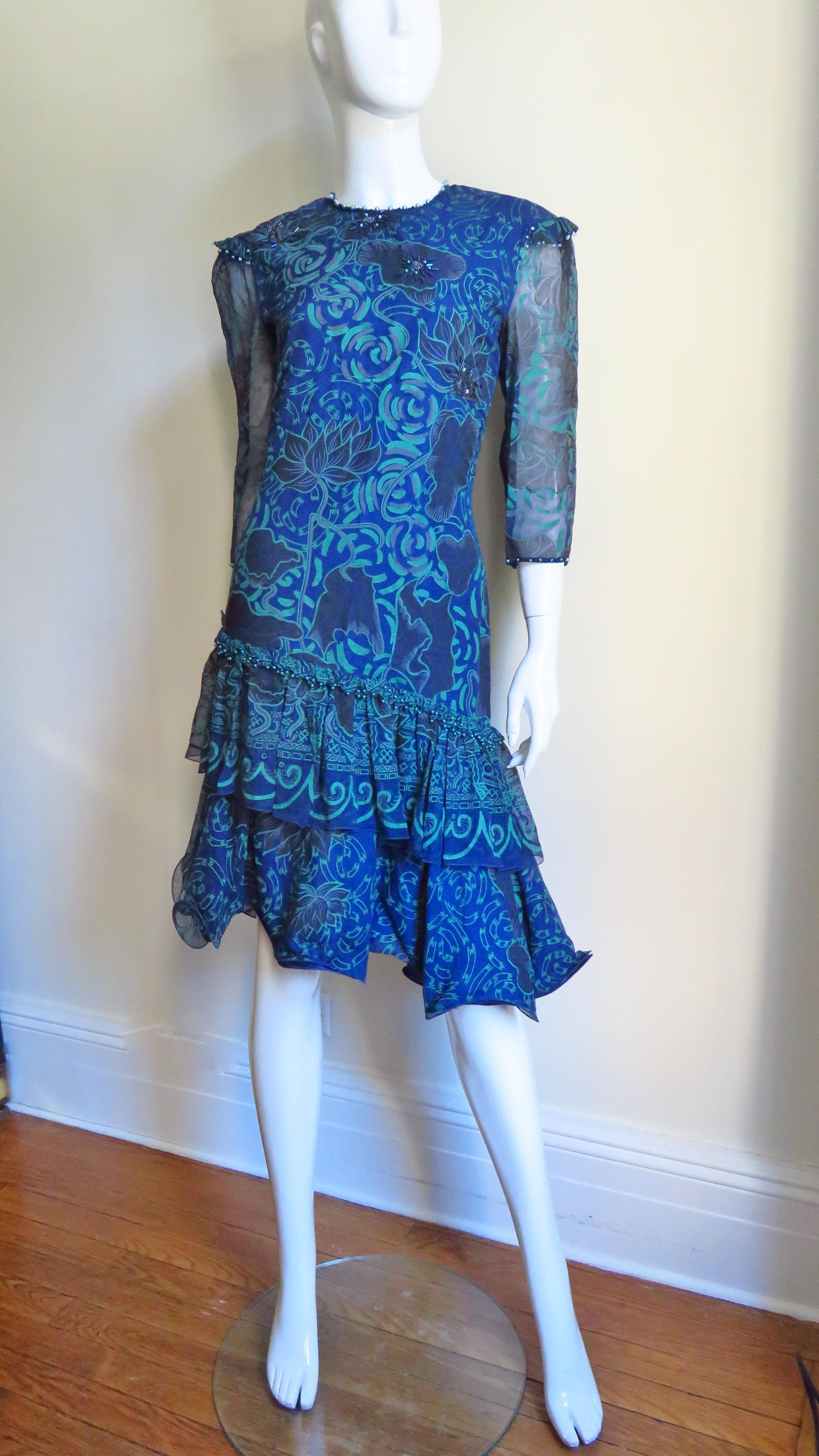 Zandra Rhodes Batique Print Silk Dress 3