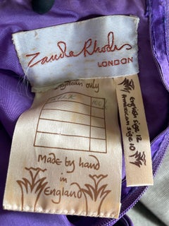 Zandra Rhodes London 1970's Hand Beaded Pearl Trim Embellished Evening Top