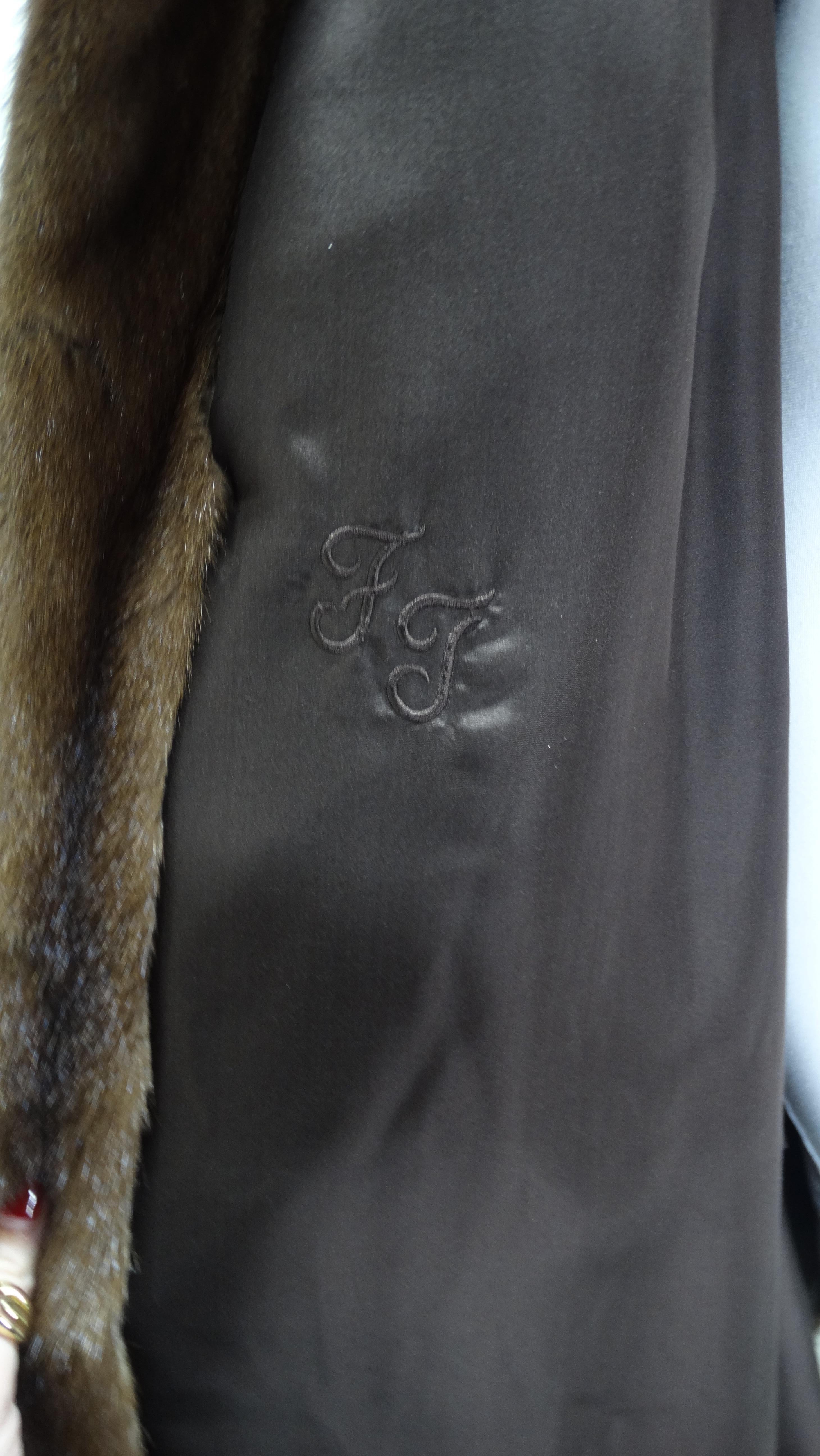 Zandra Rhodes Mink Full Length Trumpet Coat  In Excellent Condition For Sale In Scottsdale, AZ
