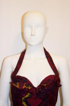 Zandra Rhodes Print Halter Neck Dress