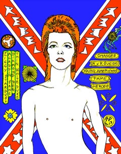 David Bowie Rebel Rebel in Blue