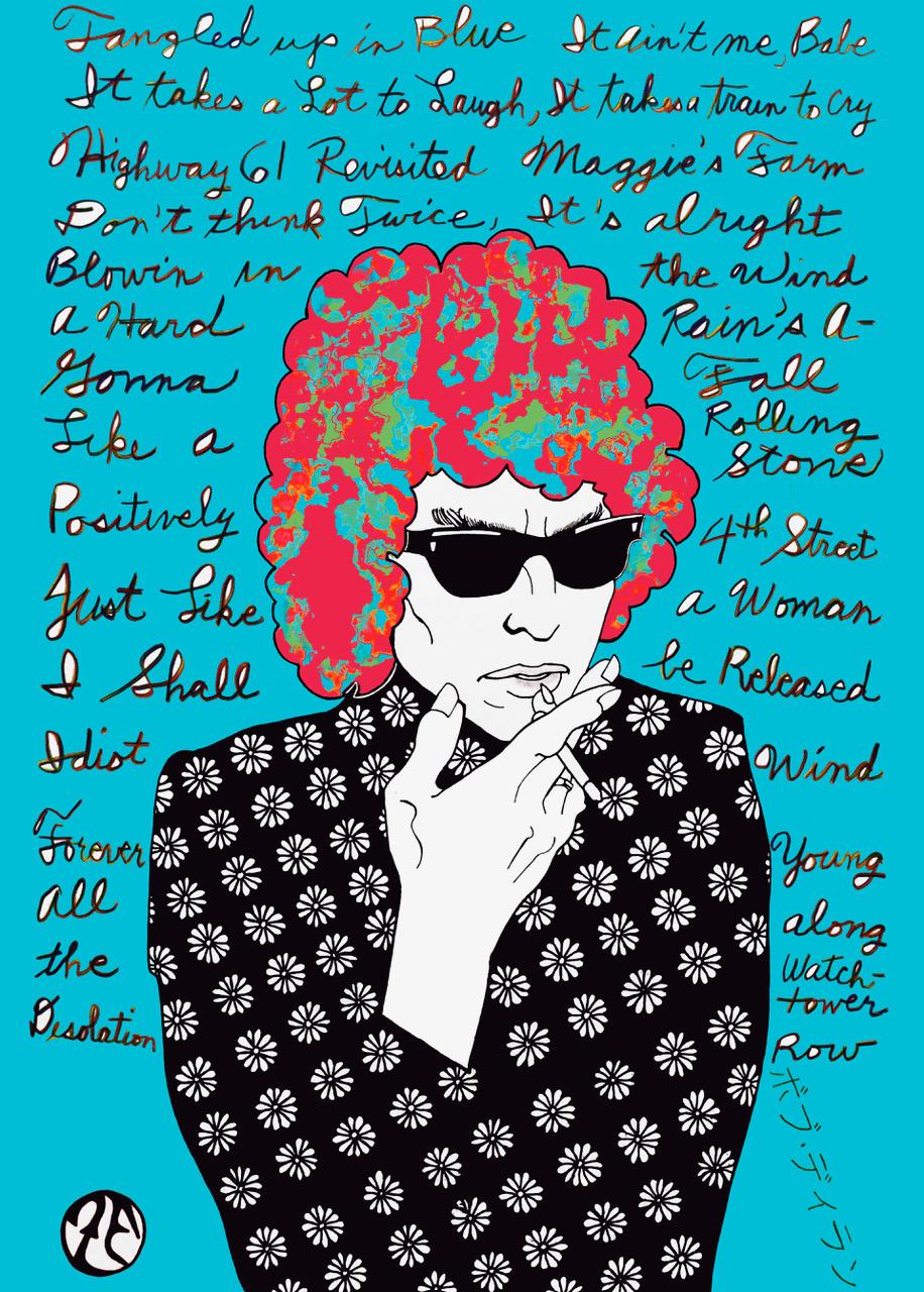 Zane Fix Figurative Painting - Dylan In Blue