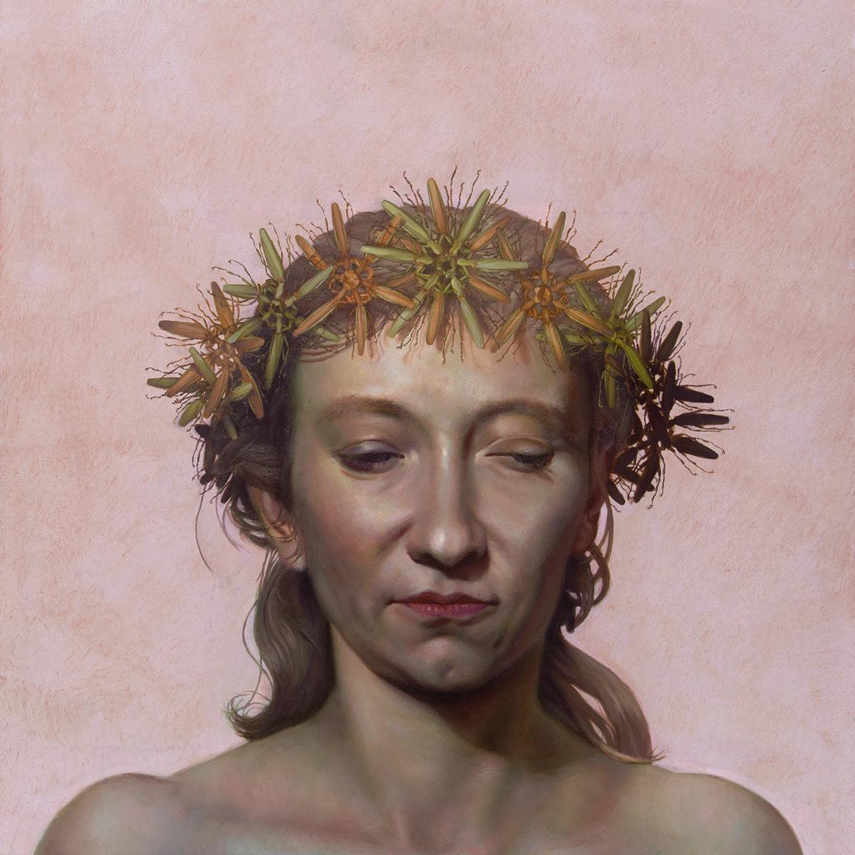 Ritratto con composizione di ghirlande