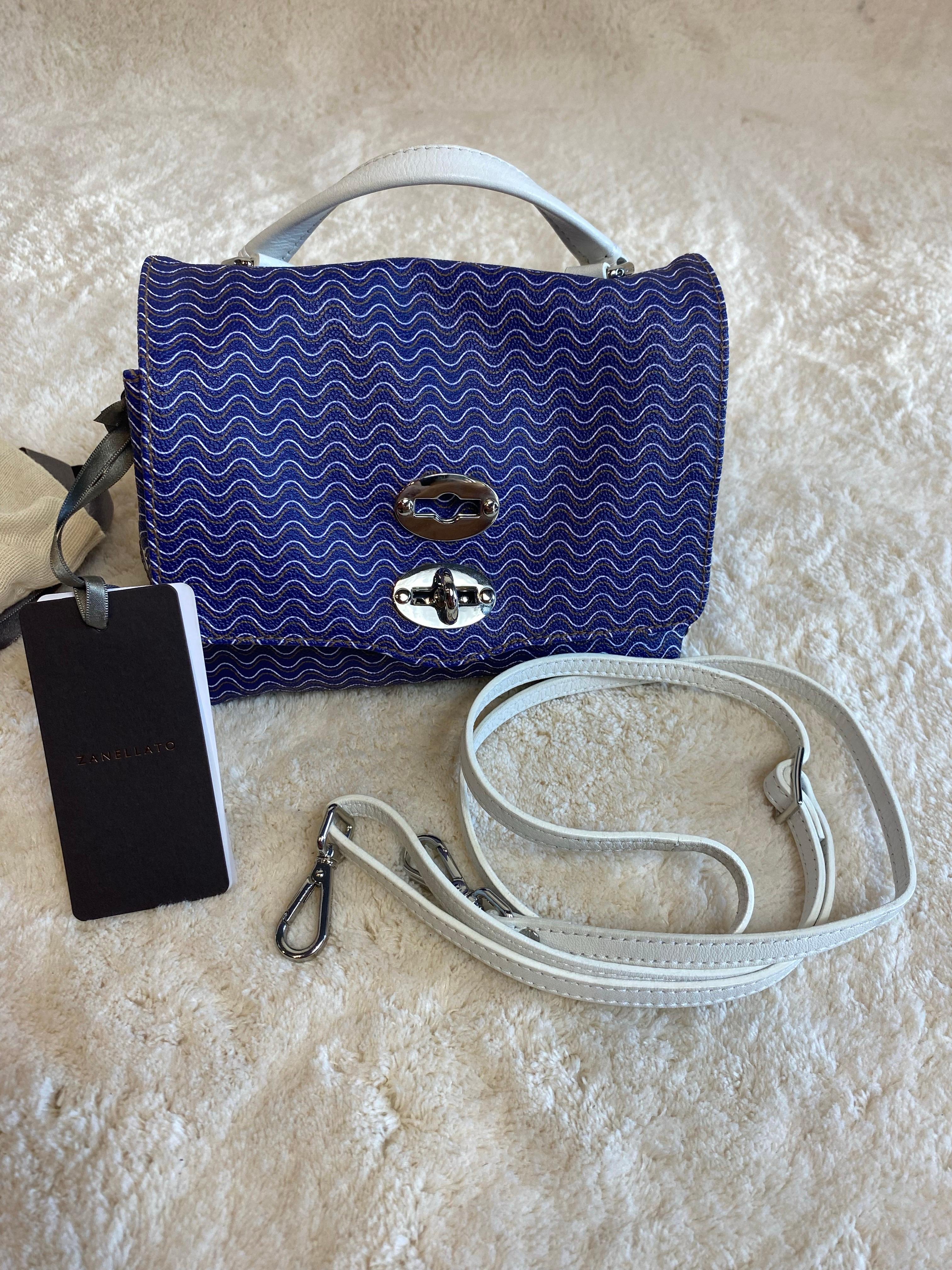 Viola Borsa da bambino Zanellato Postina in blu. in vendita