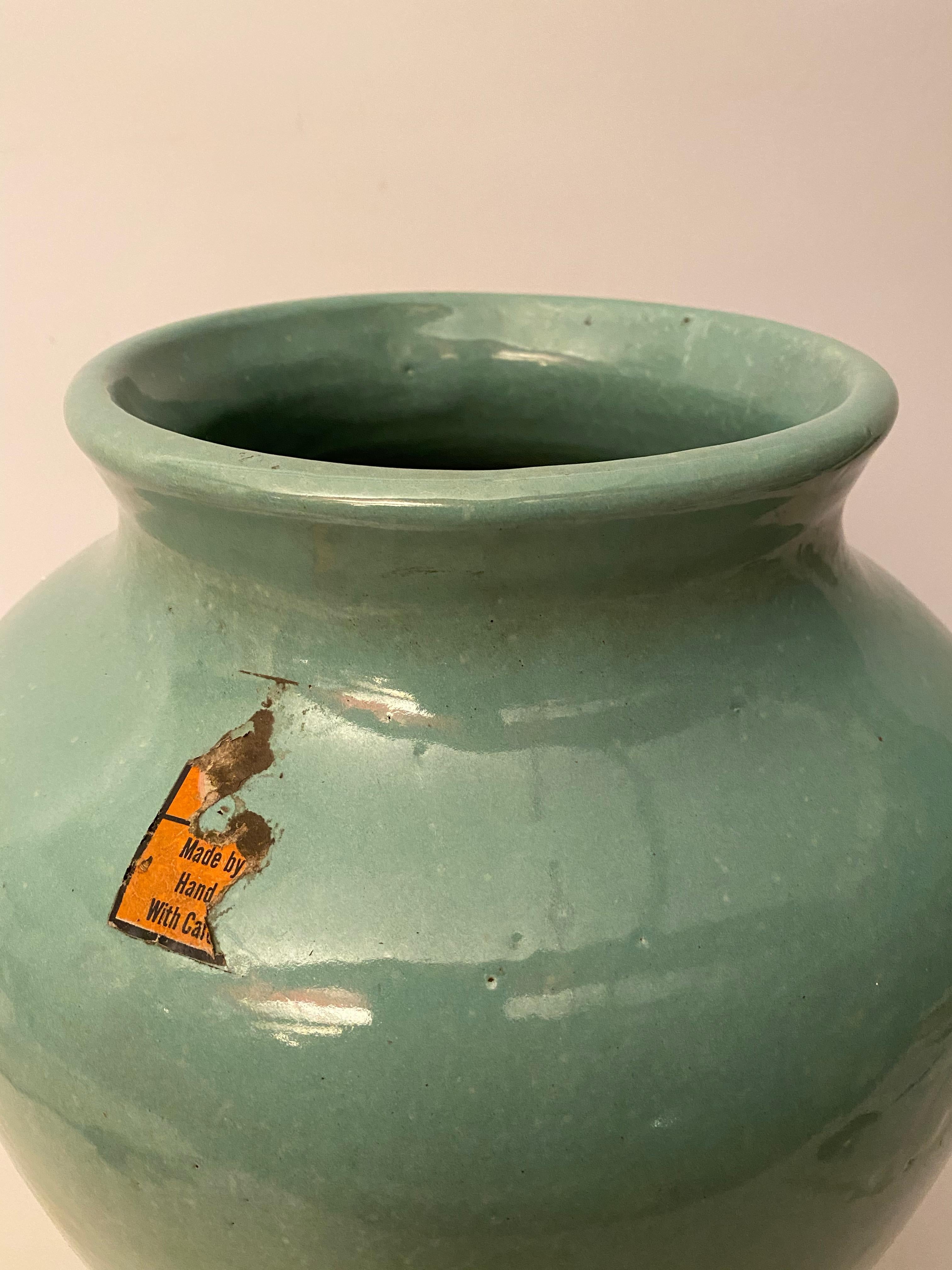 Cast Zanesville Stoneware Drip Glaze Oil Jar