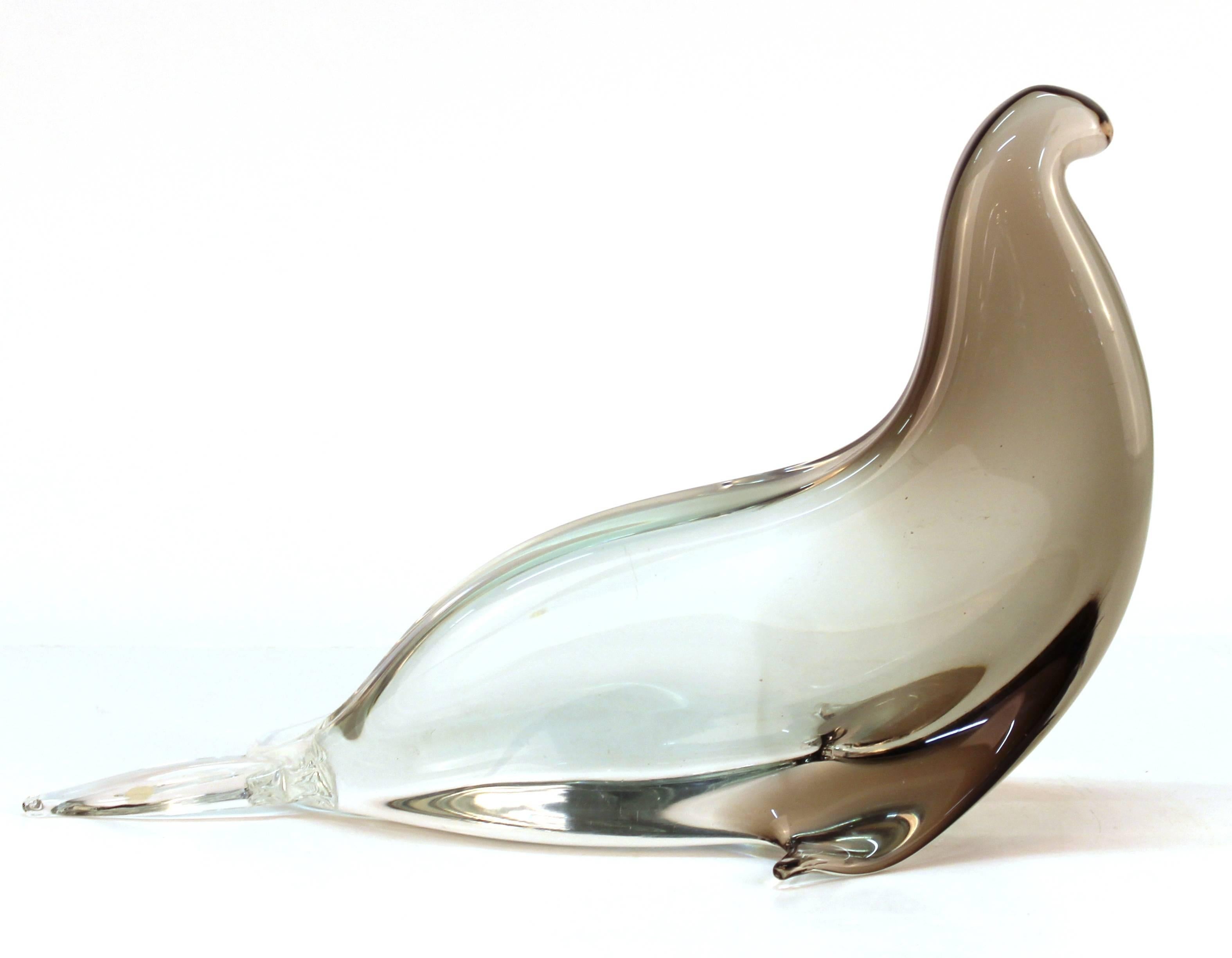 Zanetti Italian Mid-Century Modern Art Glass Seal In Excellent Condition In New York, NY