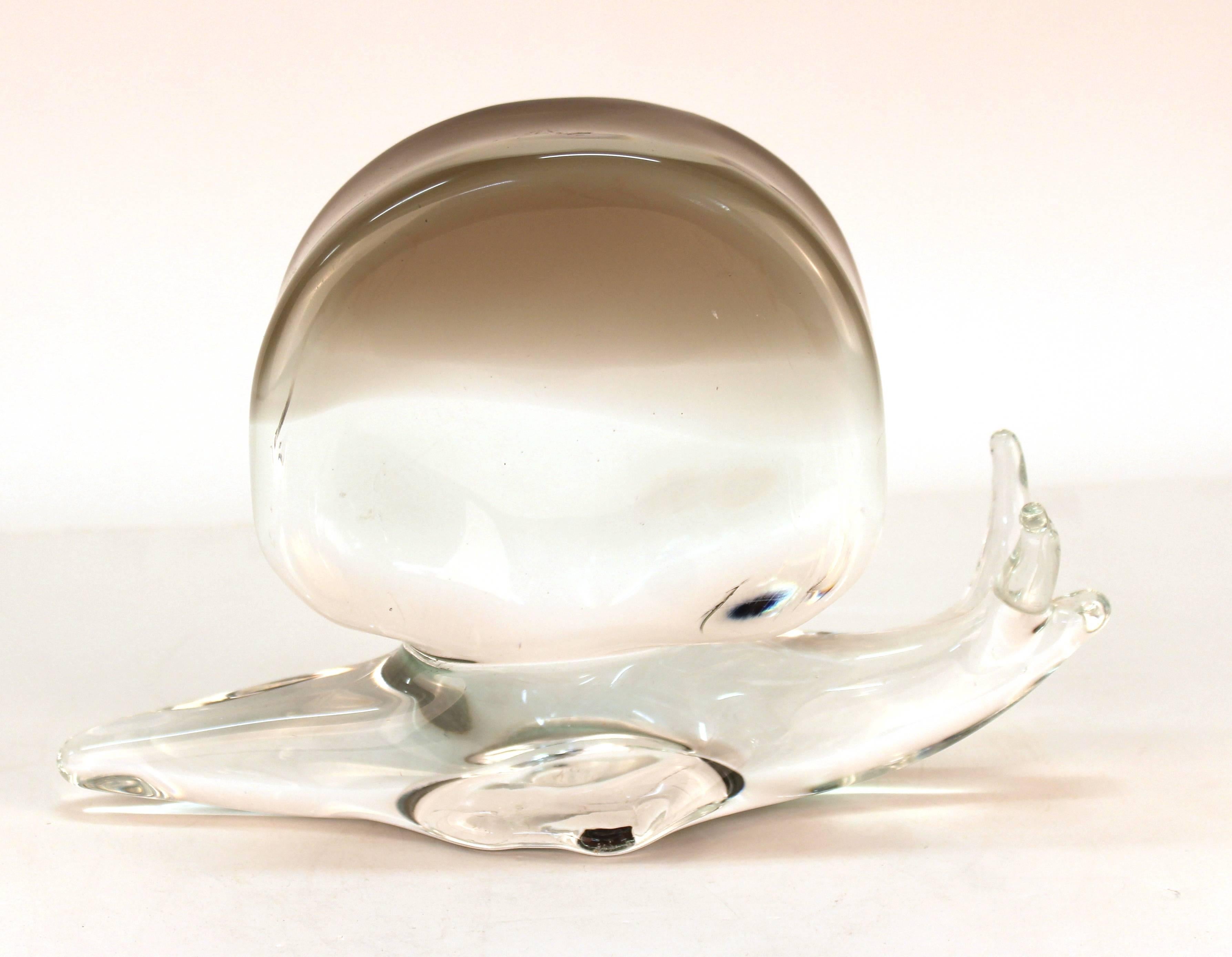 Zanetti Italian Mid-Century Modern Art Glass Snail 1