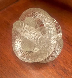 Zanetti Italian Murano Twisted Rope Paper Weight or Sculpture