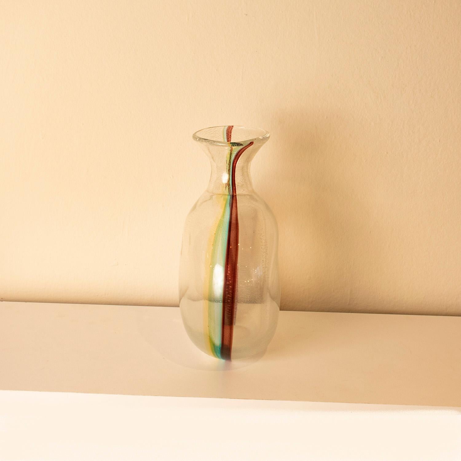 Zanetti vase, Murano glass, 1970s. In Good Condition In Barcelona, Cataluna