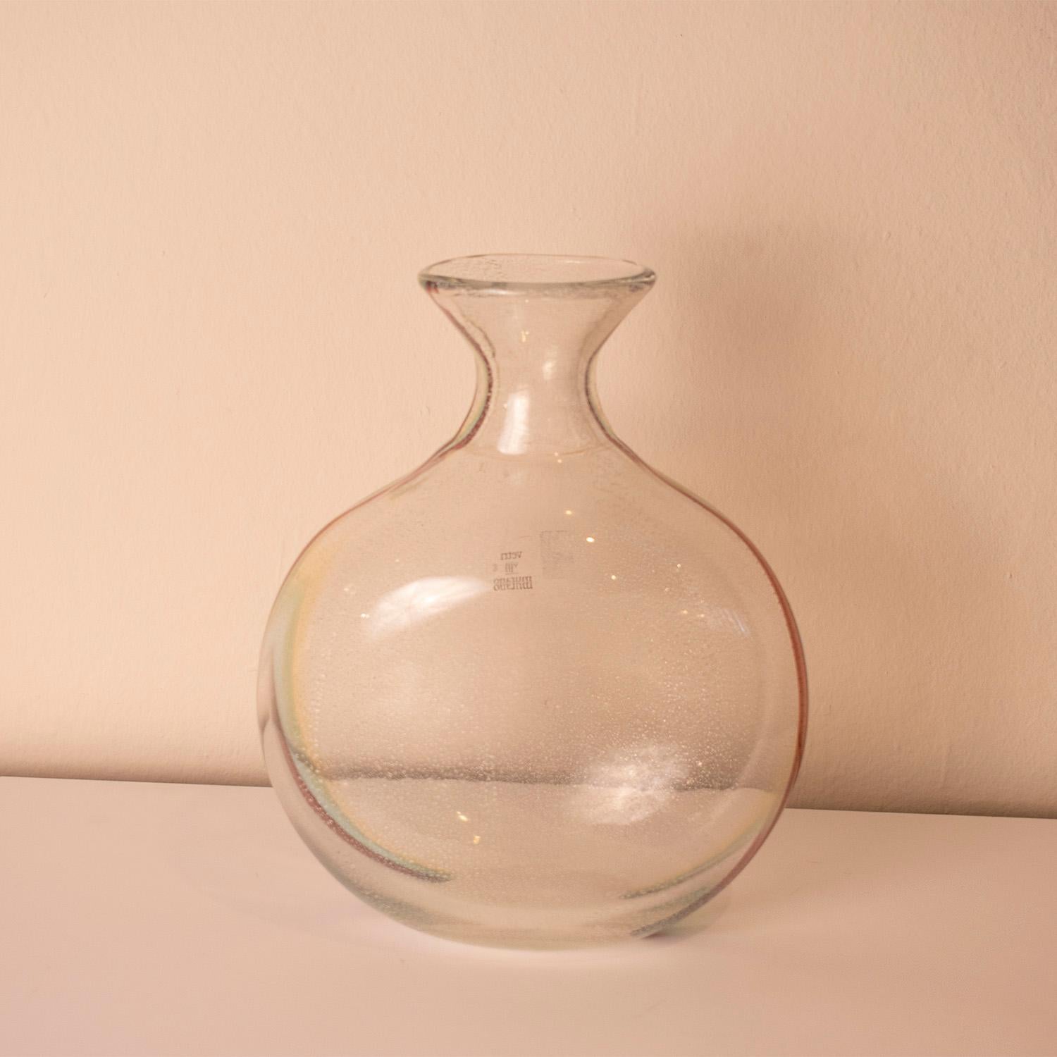 Late 20th Century Zanetti vase, Murano glass, 1970s.