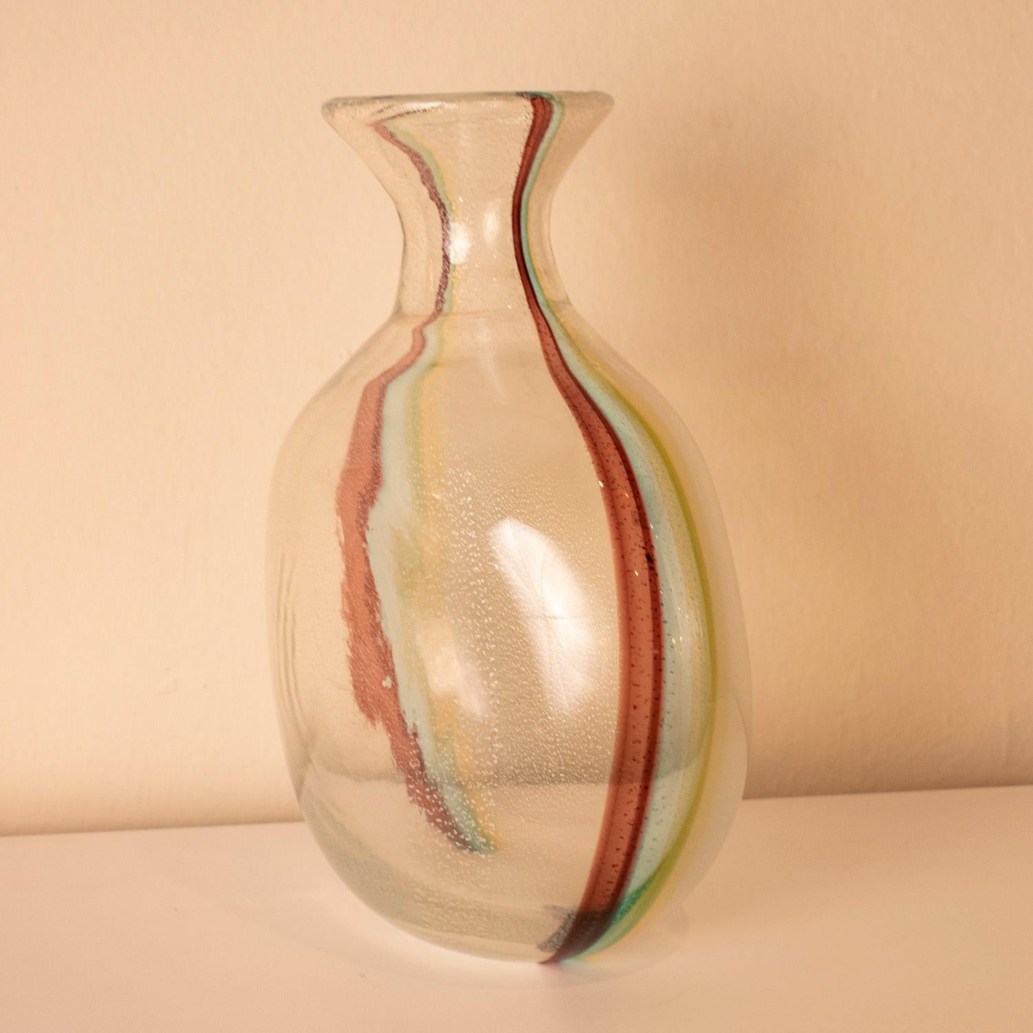 Murano Glass Zanetti vase, Murano glass, 1970s.