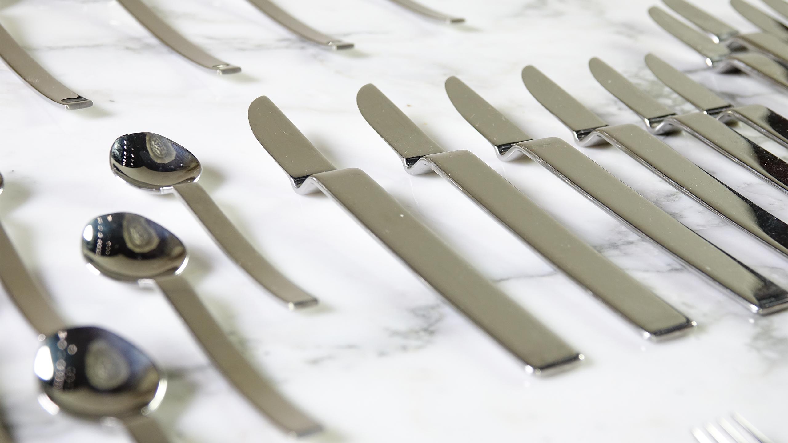 Stainless Steel Zani & Zani Cutlery, ELLISSE Design C. Nencioni & A. Moleri