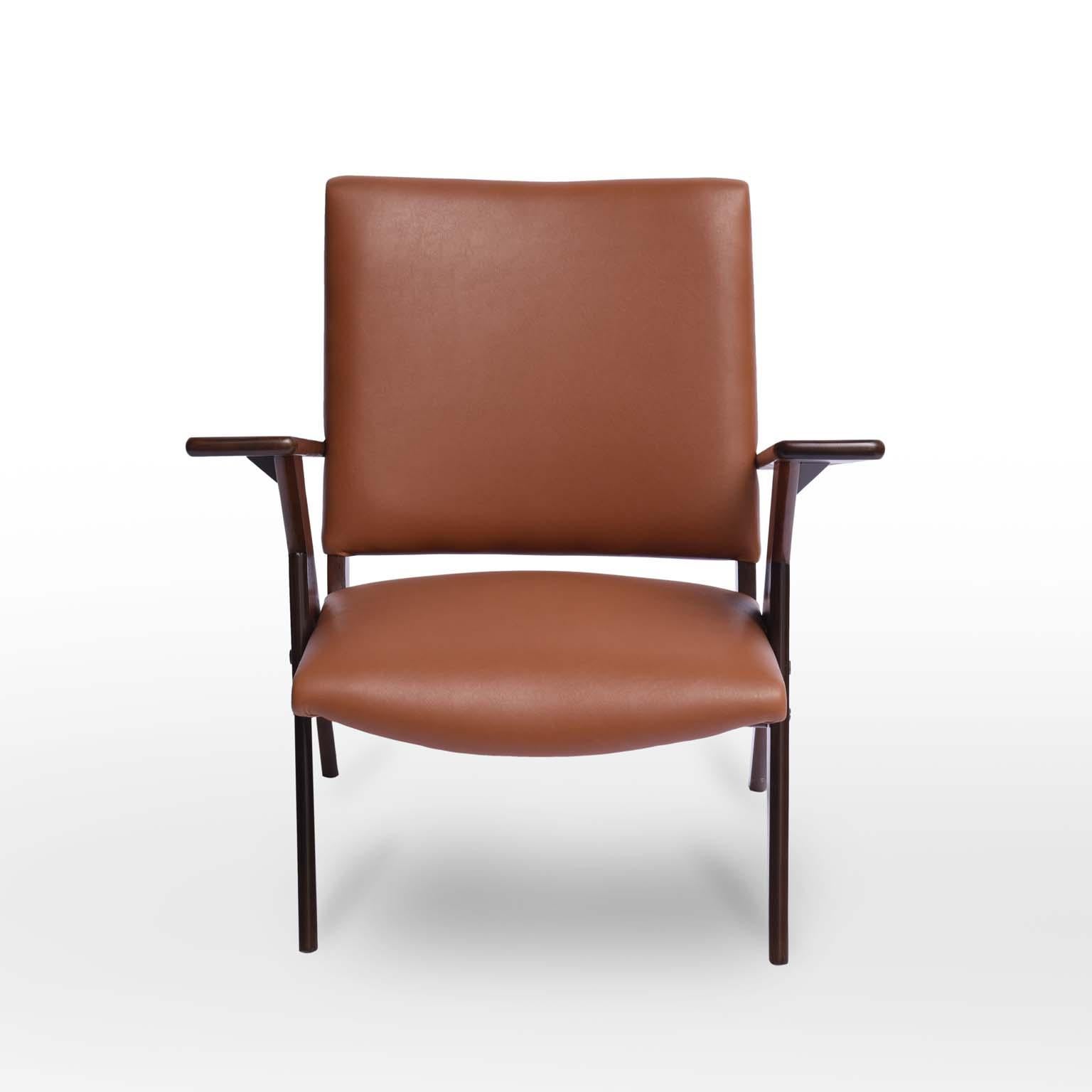 Mid-Century Modern Zanine Caldas Midcentury Brazilian armchair, 1954 For Sale