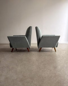 Zanine Caldas Pair of Armchairs, Móveis Artísticos Z, Original Label, 1950s