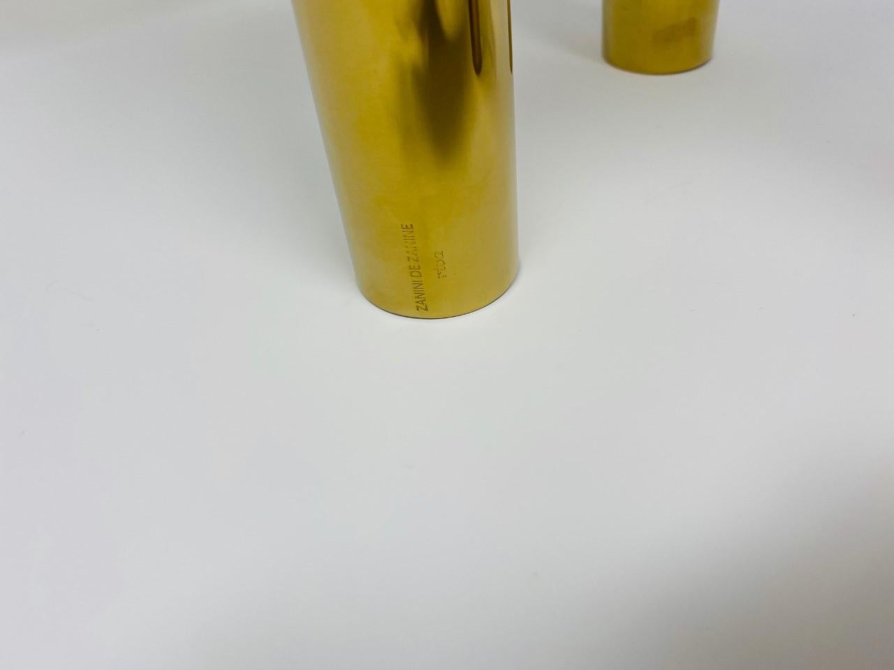 Brazilian Zanini de Zanine Escora Gold Candleholder For Sale