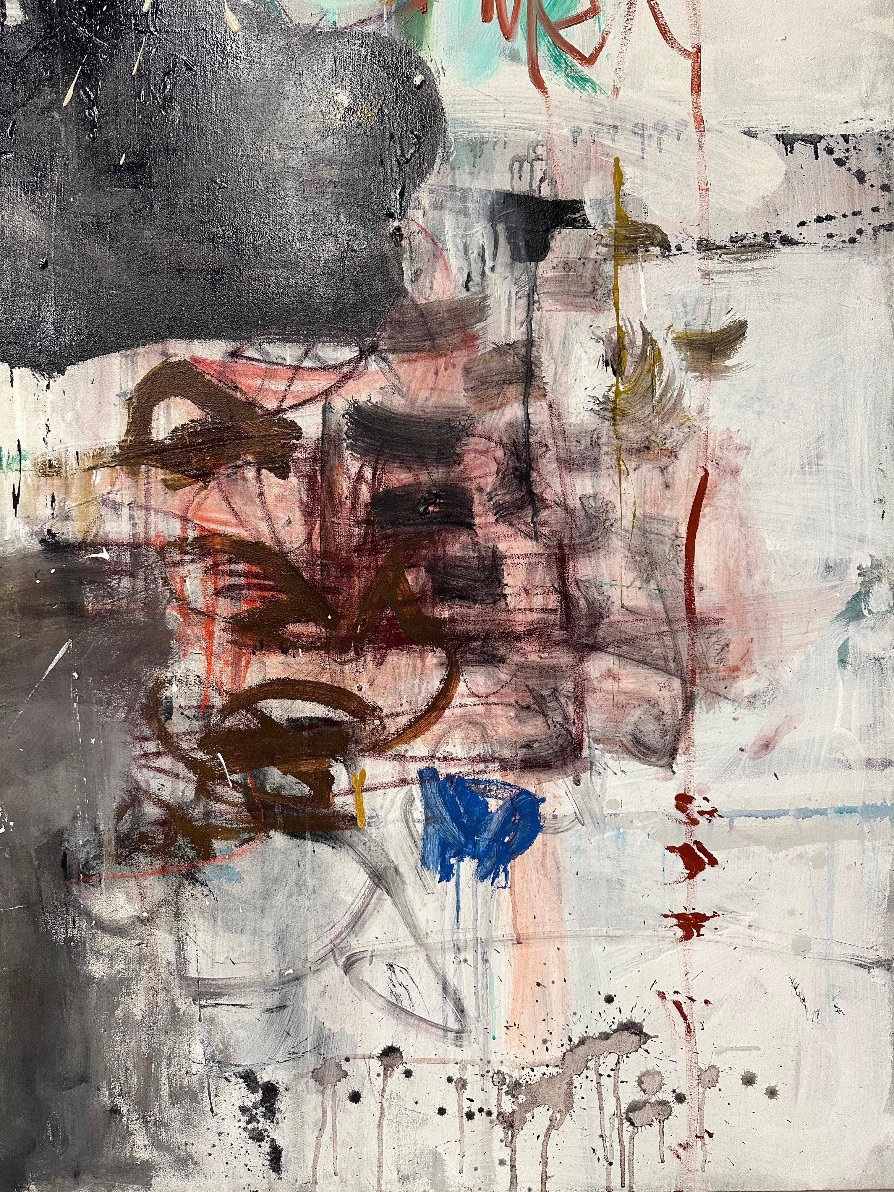 Senza titolo - Abstract Painting Grigio di Zanne Hochberg
