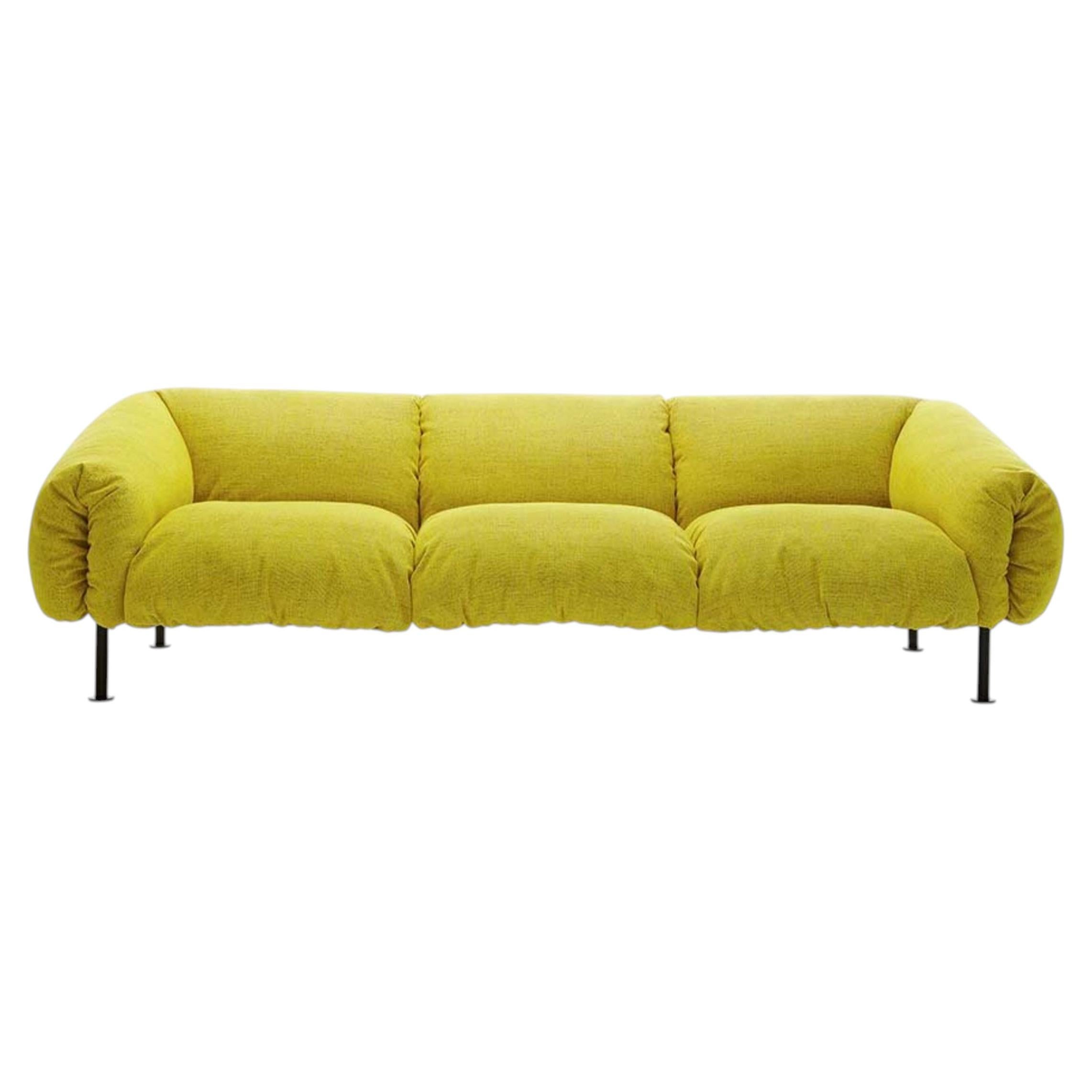 Zanotta 1045 Za:Za Large Sofa in Upholstery and Steel frame by Zaven