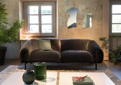 Zanotta 1045 Za:Za Medium Sofa in Upholstery and Steel frame by Zaven