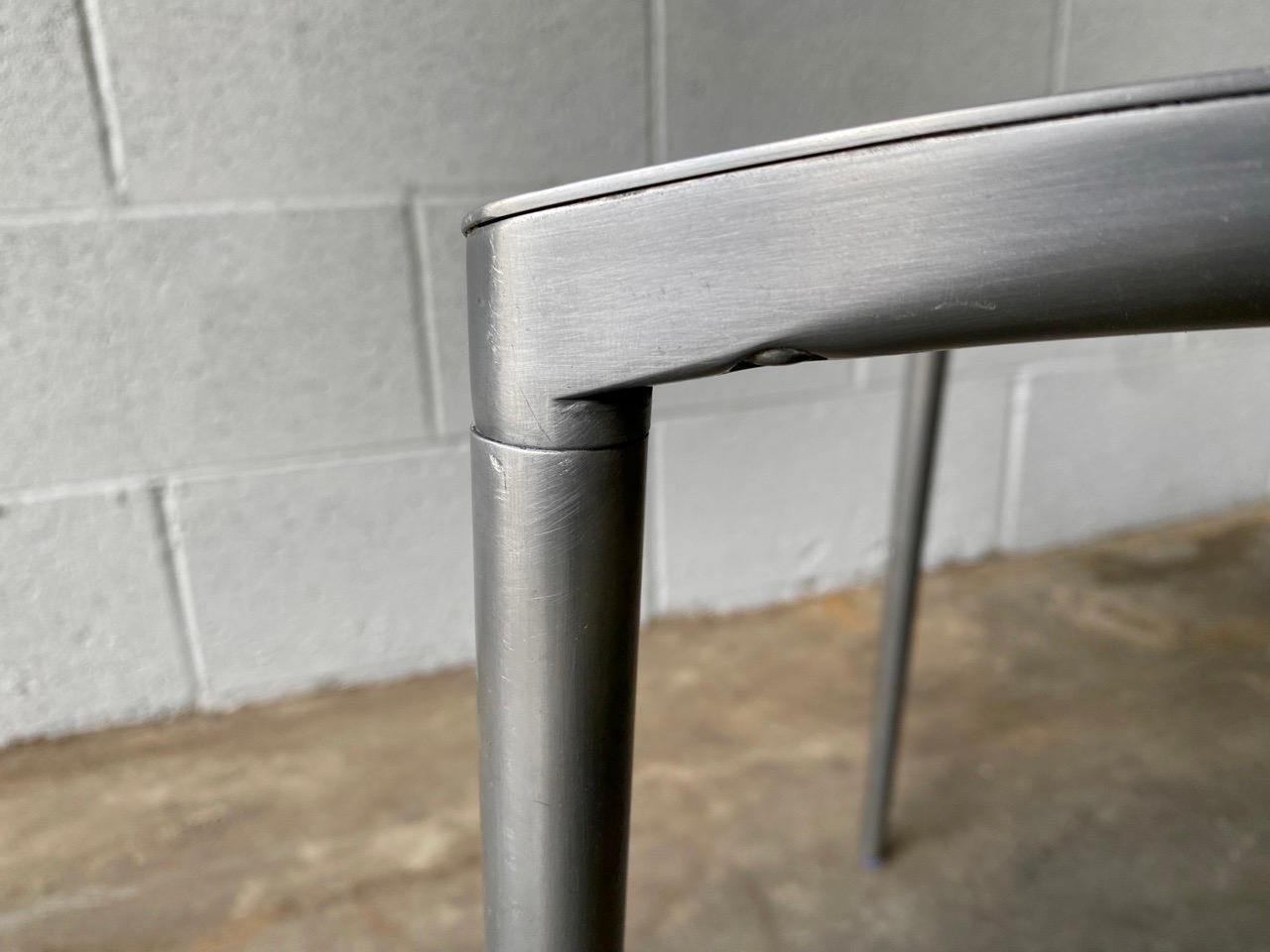Zanotta Aluminum Chairs, Made in Italy, pair of 2 For Sale 4