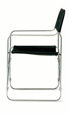 Zanotta April Folding Chair in VIP Seat and Stainless Steel Frame by Gae Aulenti