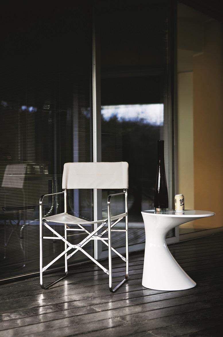 Contemporary Zanotta April Folding Chair in VIP Seat and Stainless Steel Frame by Gae Aulenti For Sale