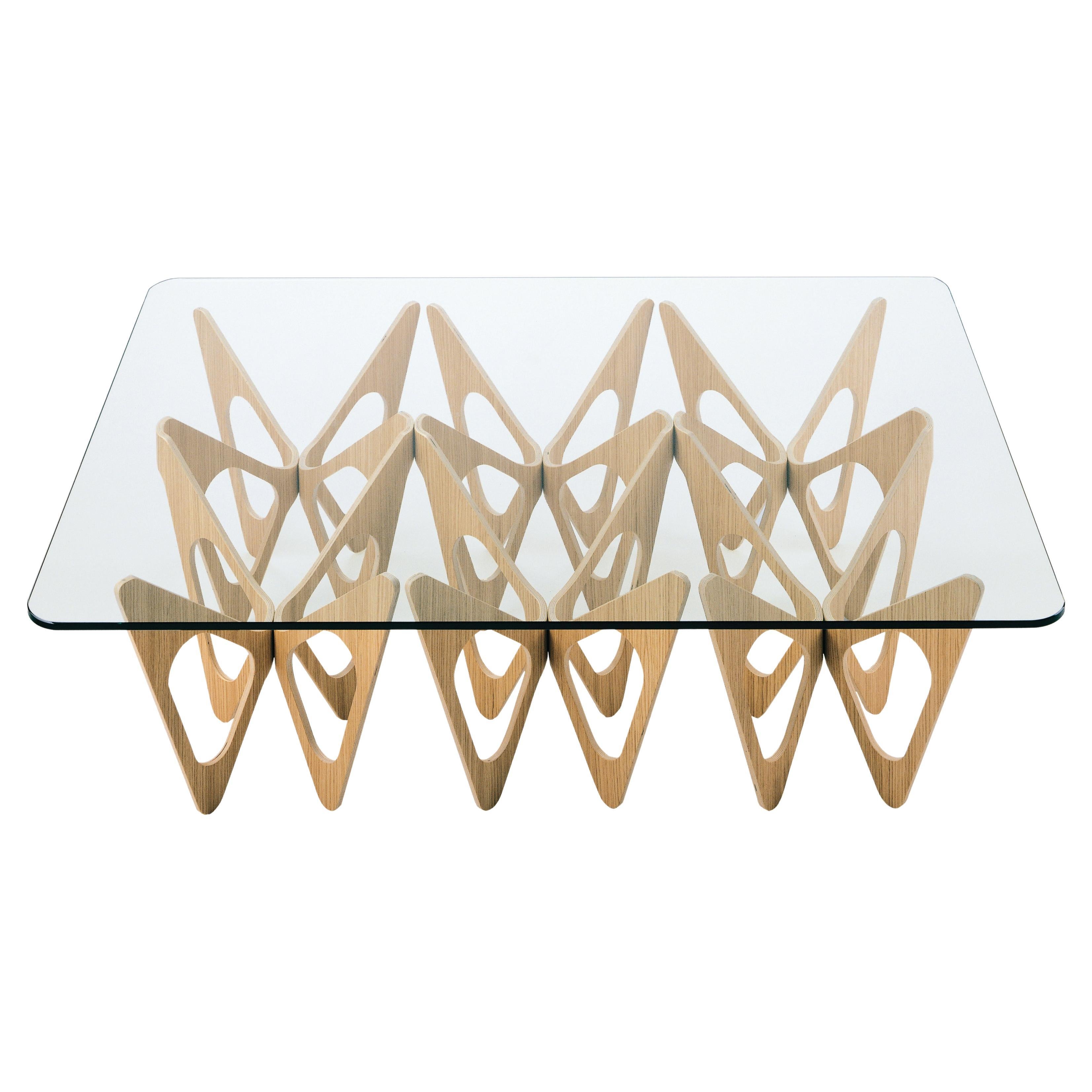 Zanotta Butterfly Glass Top Coffee Table by Alexander Taylor