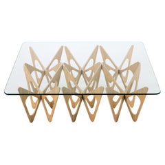 Zanotta Butterfly Glass Top Coffee Table by Alexander Taylor
