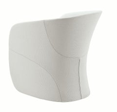 Zanotta Calla Sessel mit weißer Polsterung und Stahlgestell