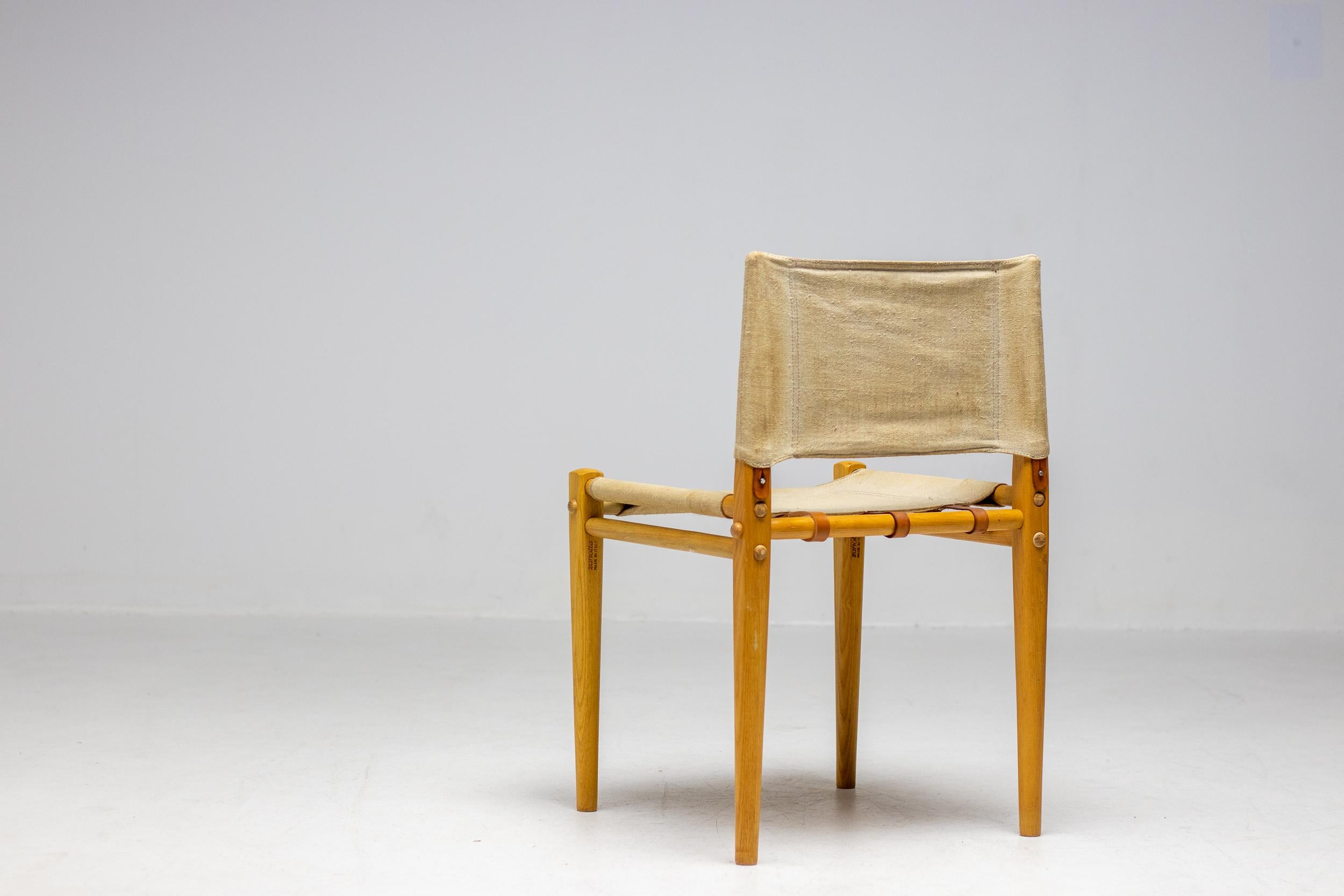 Zanotta Canvas Dismountable Chair For Sale 1
