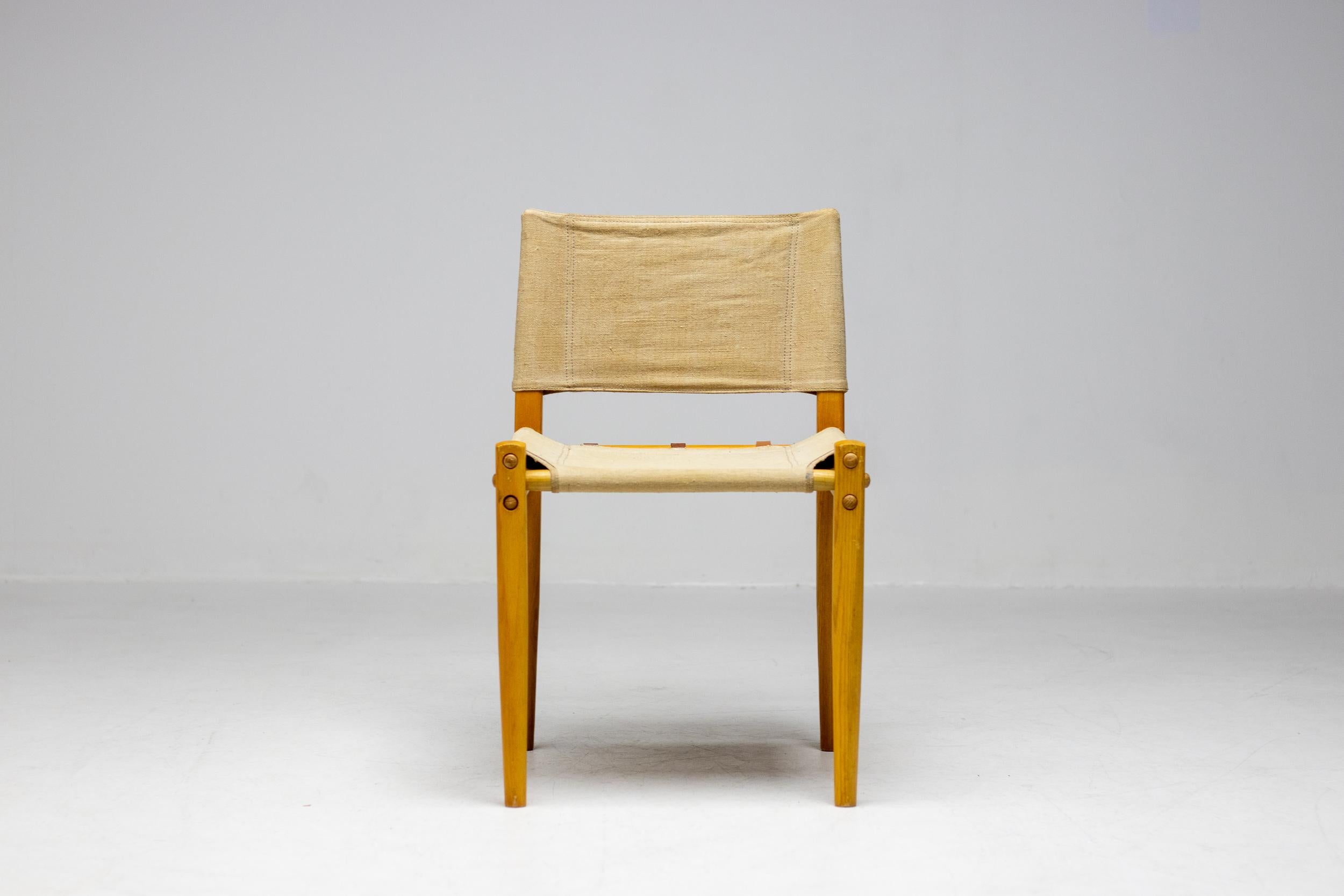 Zanotta Canvas Dismountable Chair For Sale 2
