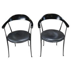 Zanotta Carmen Black Dining Chairs - Set of Two 