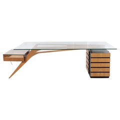 Retro Zanotta Cavour CM desk designed by Carlo Mollino in 1949