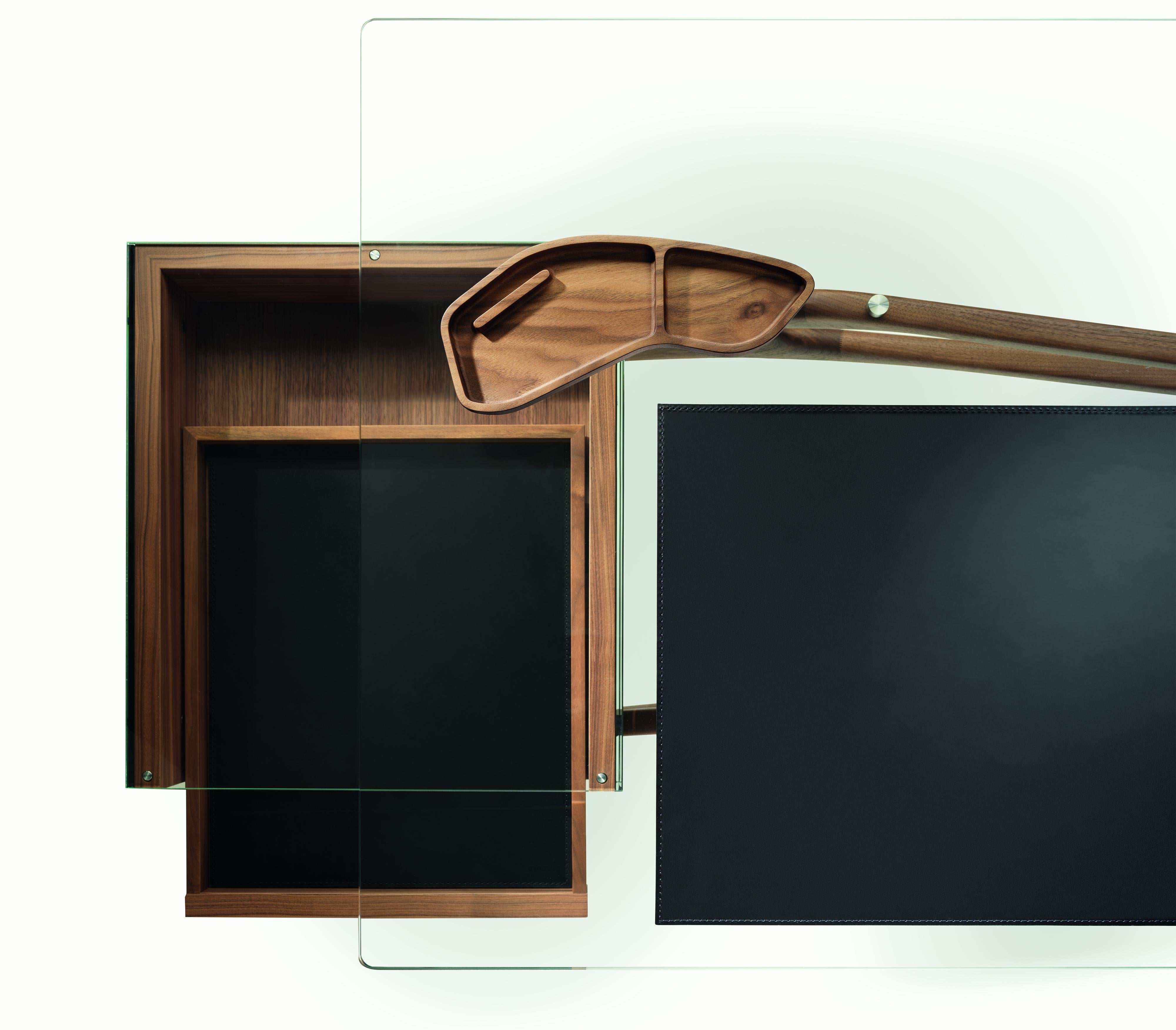 Contemporary Zanotta Cavour CM Executive Kit in Canaletto Walnut by Carlo Mollino For Sale