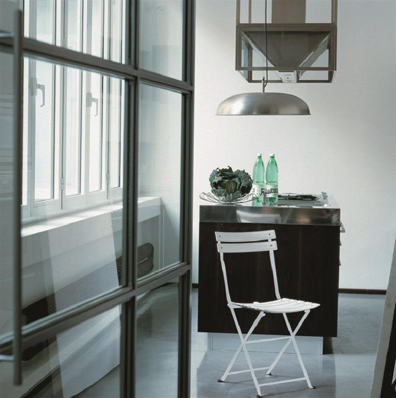 Italian Zanotta Celestina Folding Chair in Black Painted Steel Frame by Marco Zanuso For Sale
