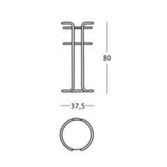 Zanotta Chichibio Object Stand in Steel Frame with White Plastic Laminate