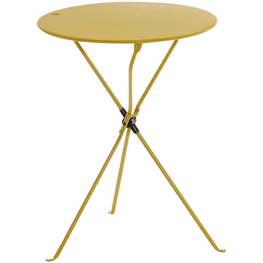 Zanotta Cumano Yellow Folding table designed by Achille Castiglioni