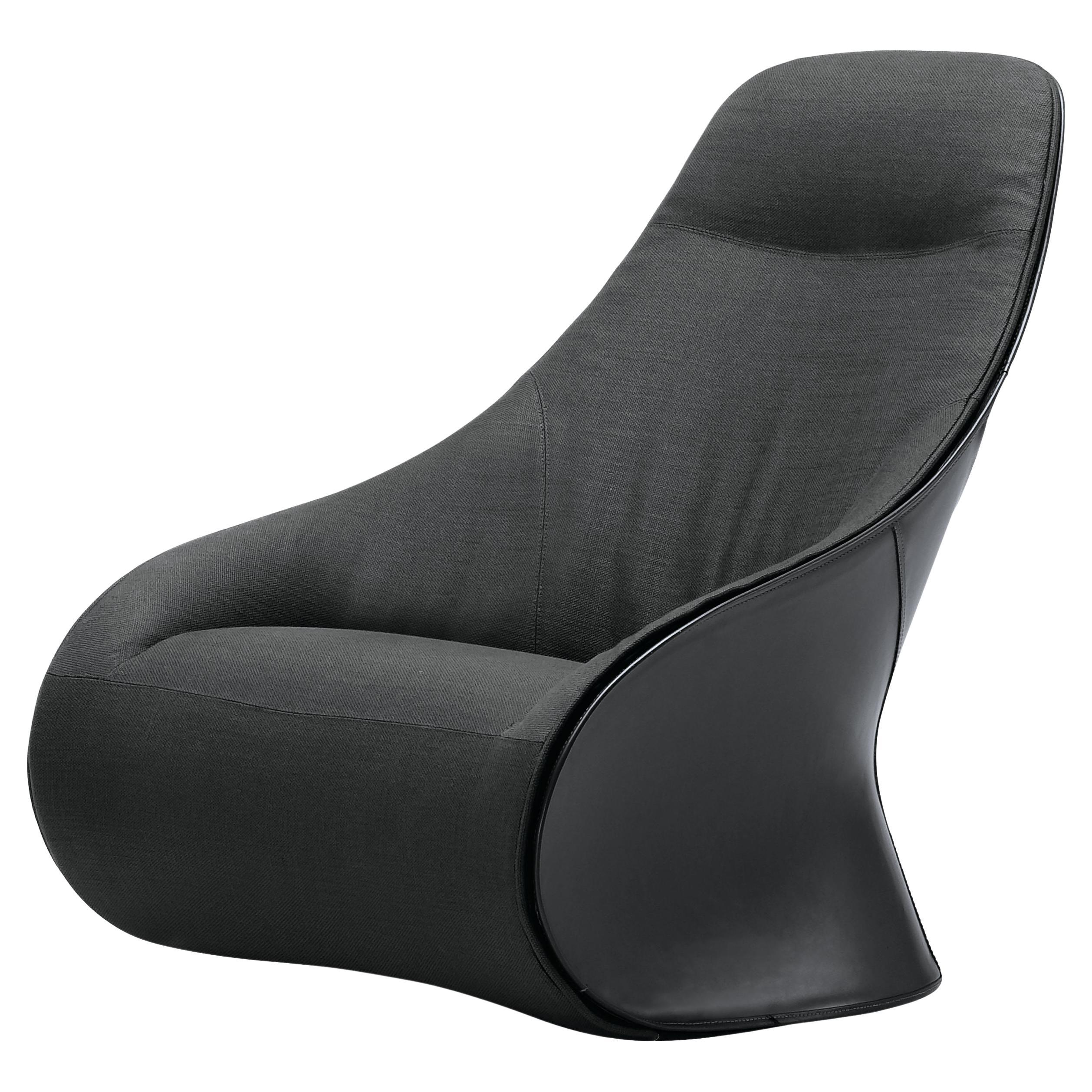 Fauteuil Derby Zanotta en tissu noir par No Duchaufour Lawrance en vente