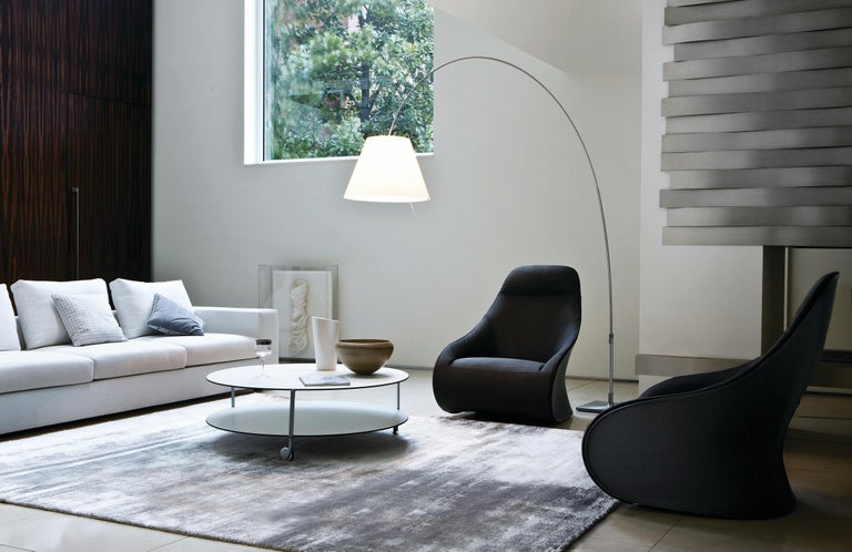 Fauteuil Design Zanotta En Cuir Blanc Cassé - Housse Amovible - Occasion