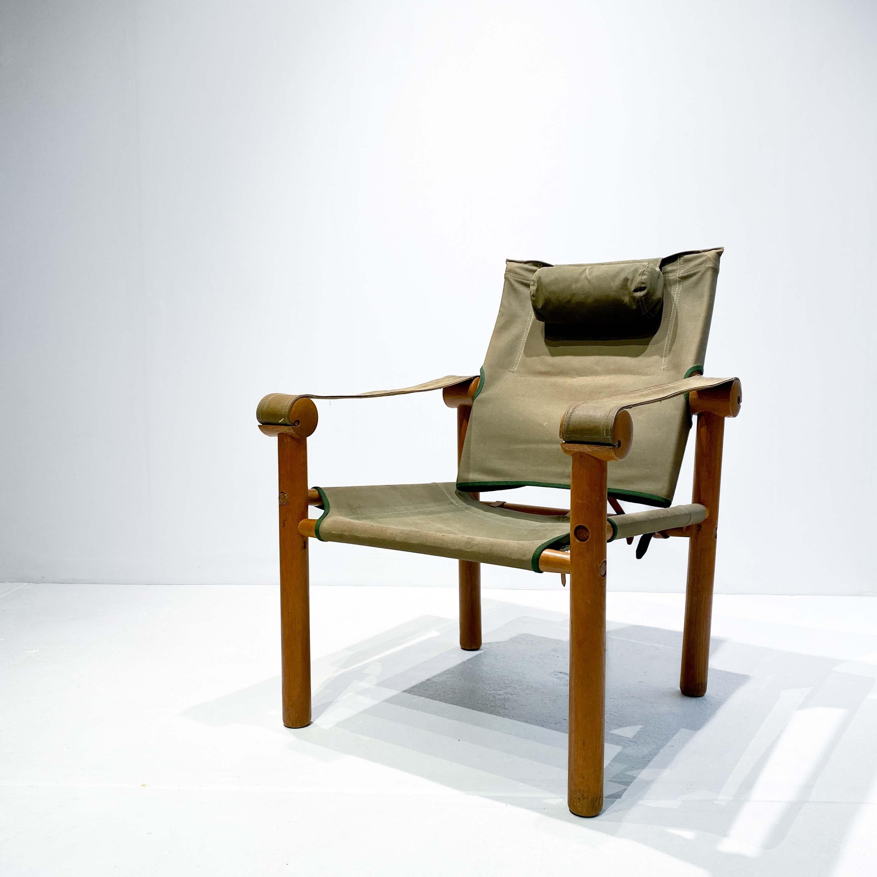 Italian Zanotta Dismountable Safari Chair, 1970s