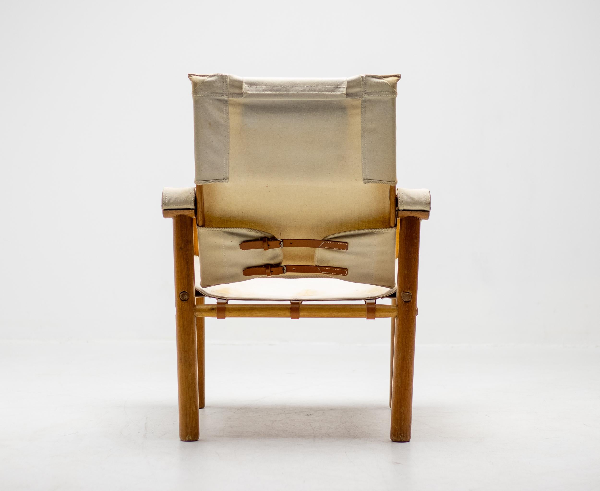 Canvas Zanotta Dismountable Safari Chair For Sale