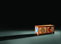 Zanotta Edizioni Alchera Chest in Elm-Wood Frame by Joe Tilson