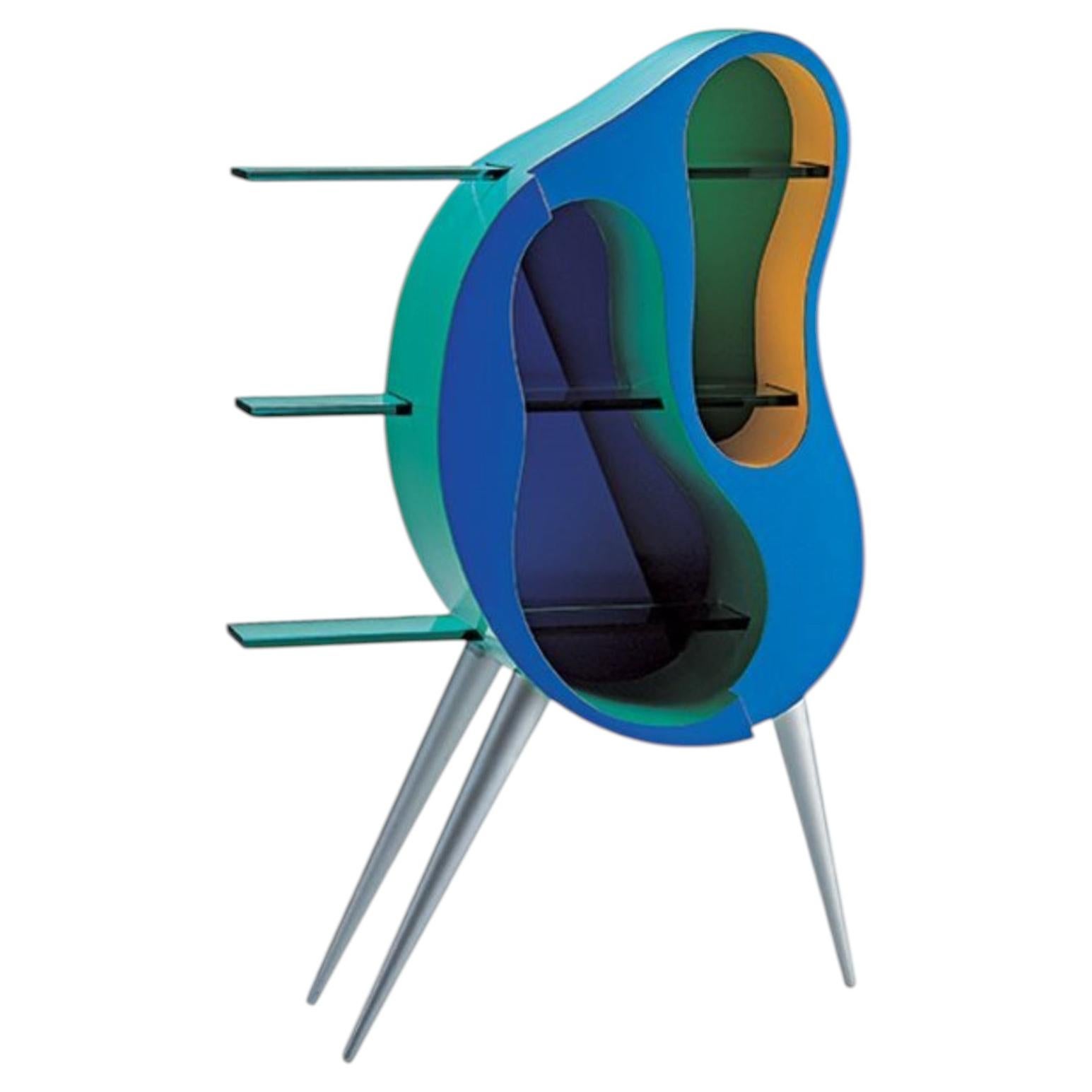 Zanotta Edizioni Mikiolone Bar Cabinet in Lacquered Wood by Alessandro Mendini For Sale
