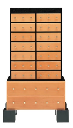 Zanotta Edizioni Mombasa Chest of Drawers in Brown Painted by Ettore Sottsass