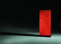 Zanotta Edizioni Nairobi Bar Cabinet in Red Veneered Laminate by Ettore Sottsass