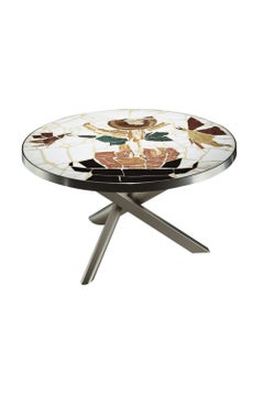 Zanotta Edizioni Pompei Occasional Table with Marble Top by Alik Cavaliere