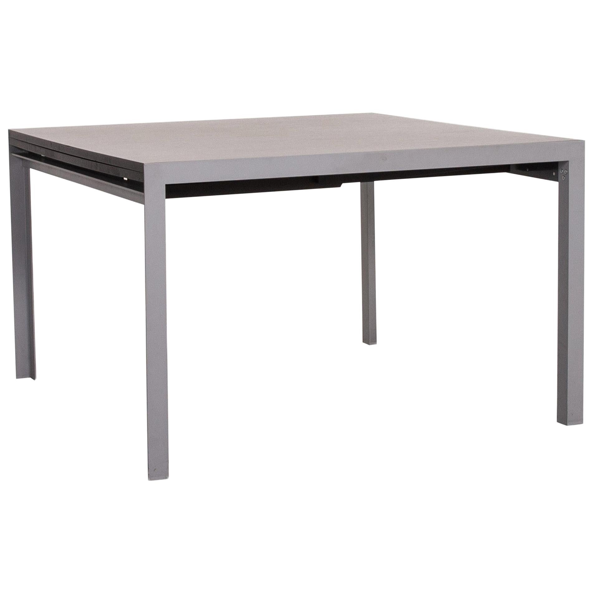 Zanotta Estenso Metal Dining Table Wood Brown Folding Table Function For Sale